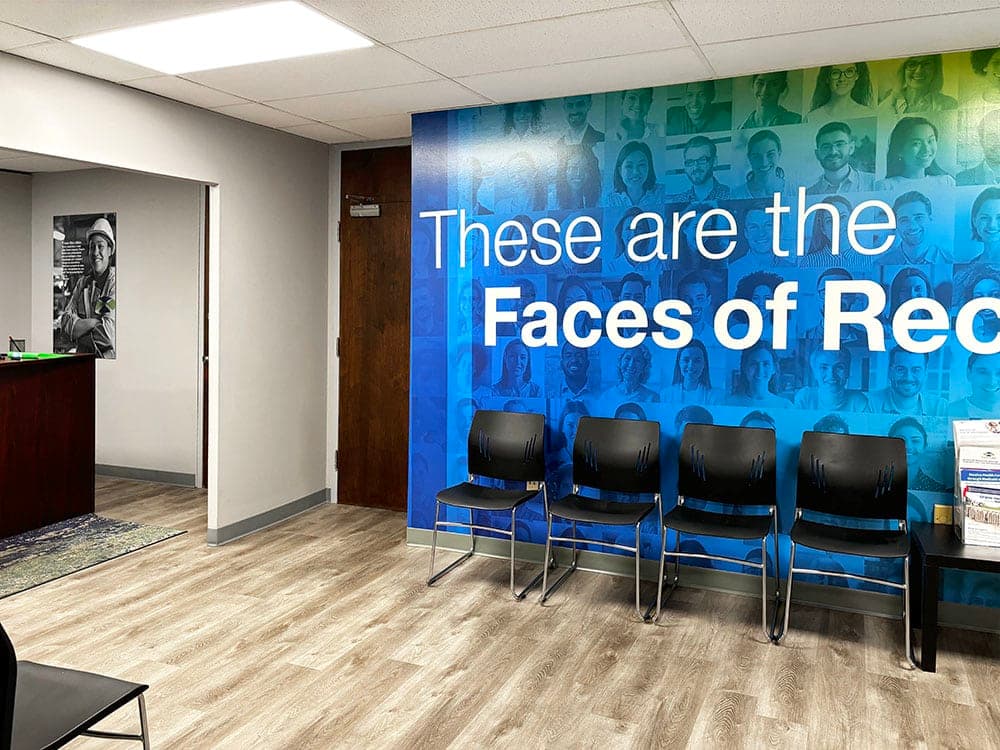 waiting area of suboxone clinic in Philadelphia on Tabor Rd