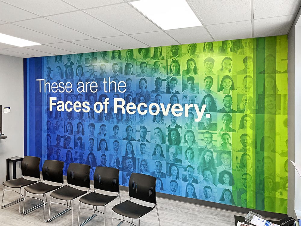 waiting area of suboxone clinic in NE Philadelphia PA