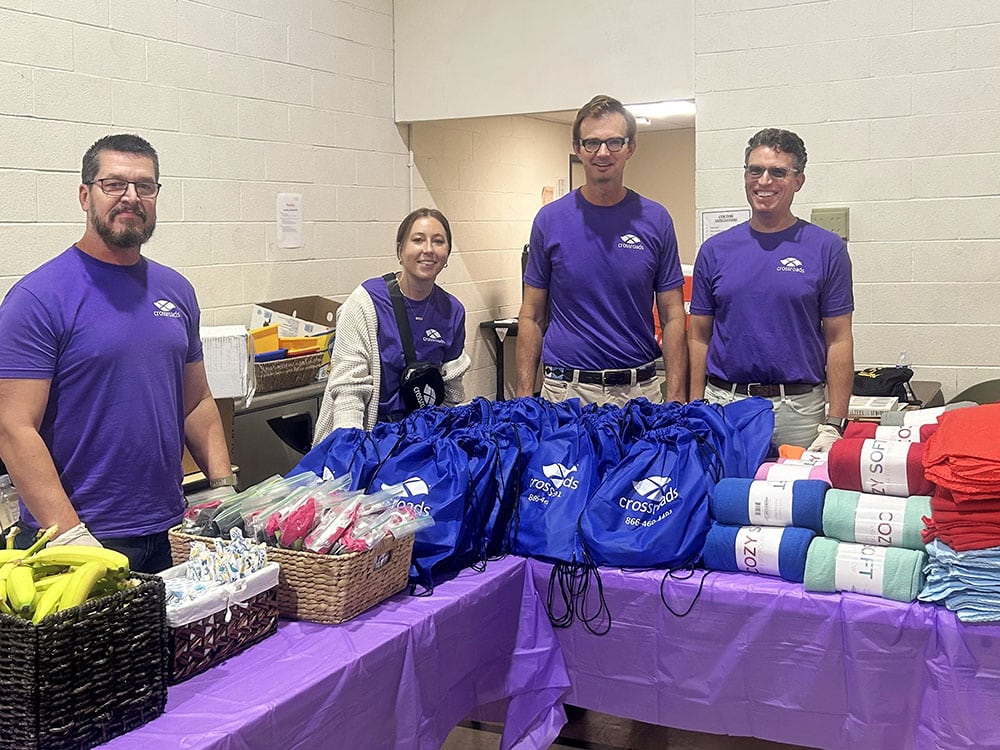 Crossroads Treatment Centers executive team distributing community resources