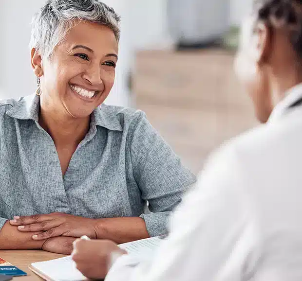 patient speaking with provider at suboxone clinic for drug abuse