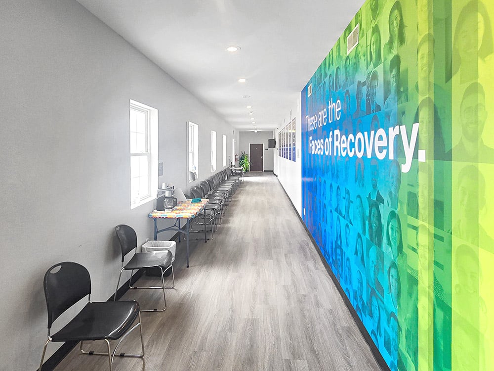drug rehab treatment center hallway