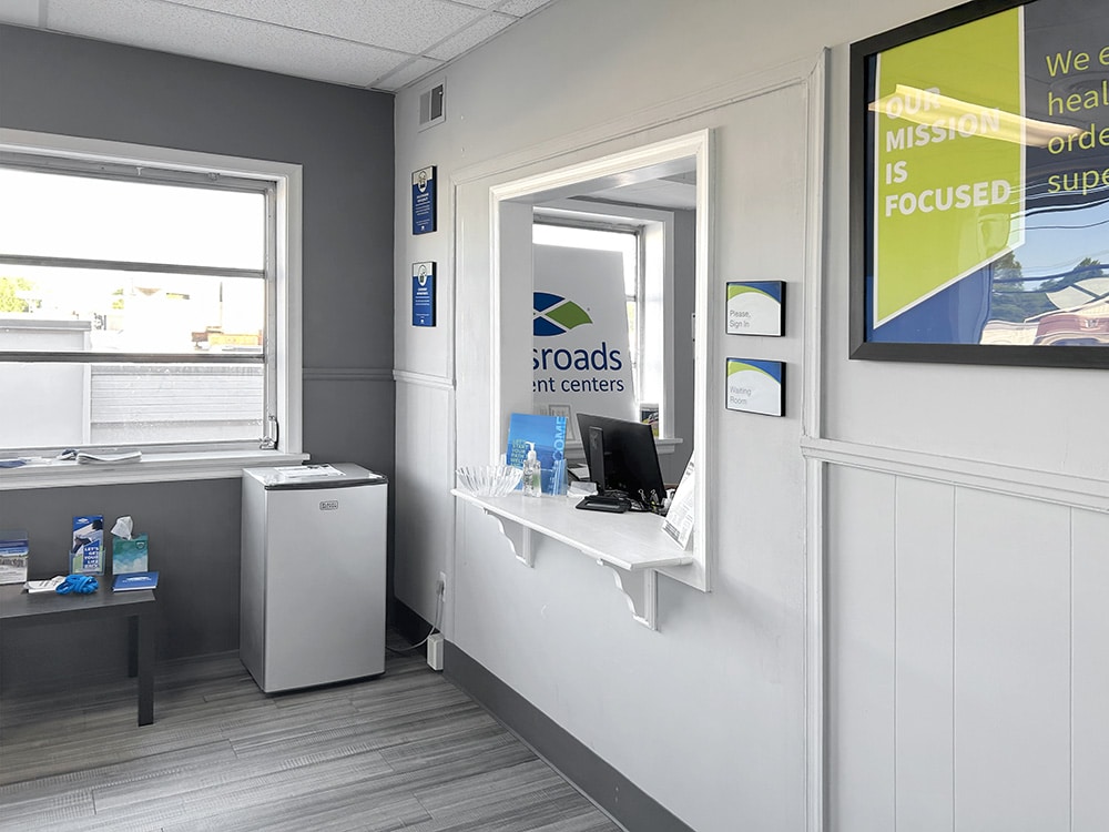 reception desk of drug rehab treatment center