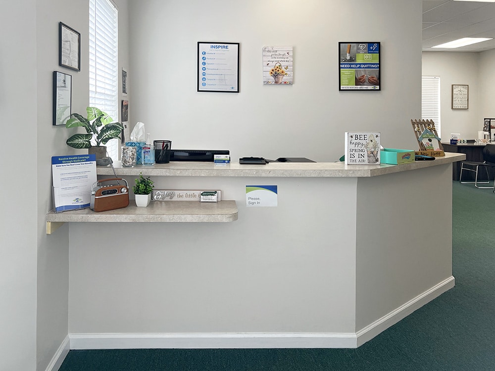 reception desk at suboxone clinic in Galloway NJ for drug addiction treatment