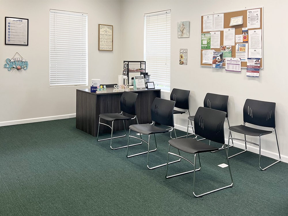 seating area of suboxone clinic in Galloway NJ for drug addiction treatment