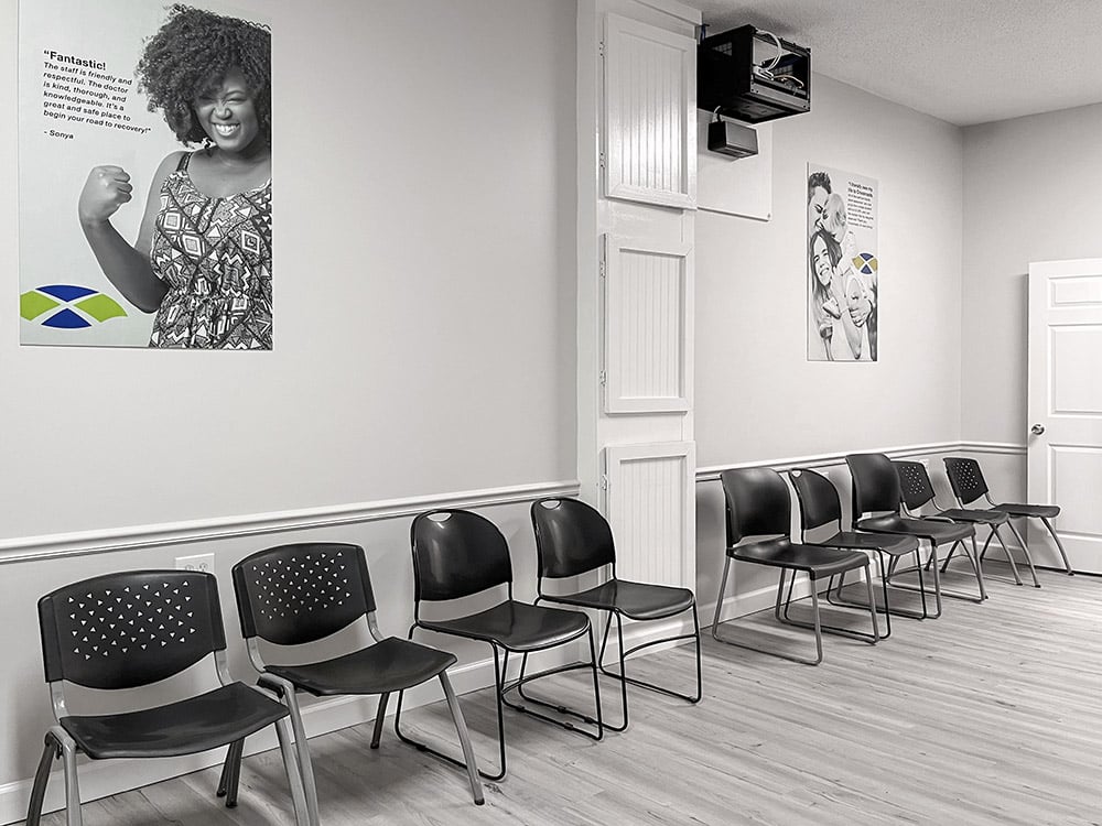seating area of outpatient opioid addiction treatment facility